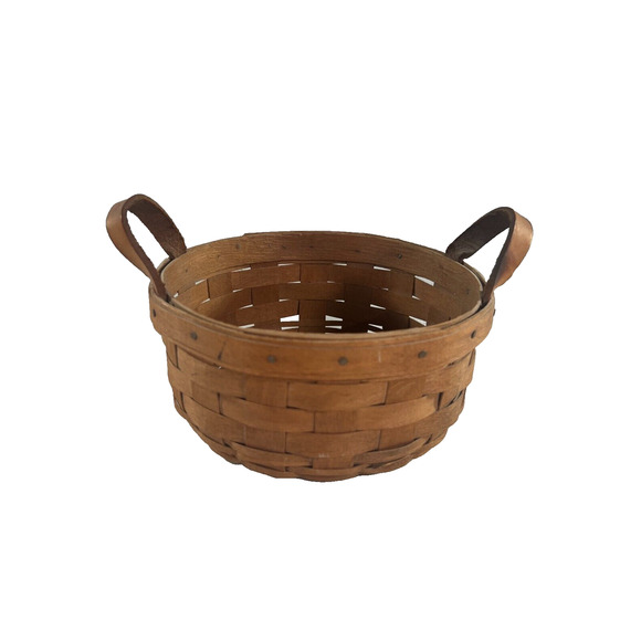 1992 Longaberger Button Basket 7"RD x 3"H - Picture 1 of 3